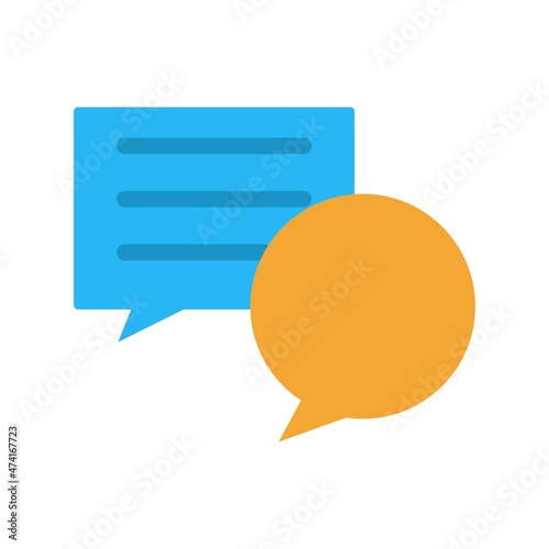 Dialog Flat Vector Icon Design