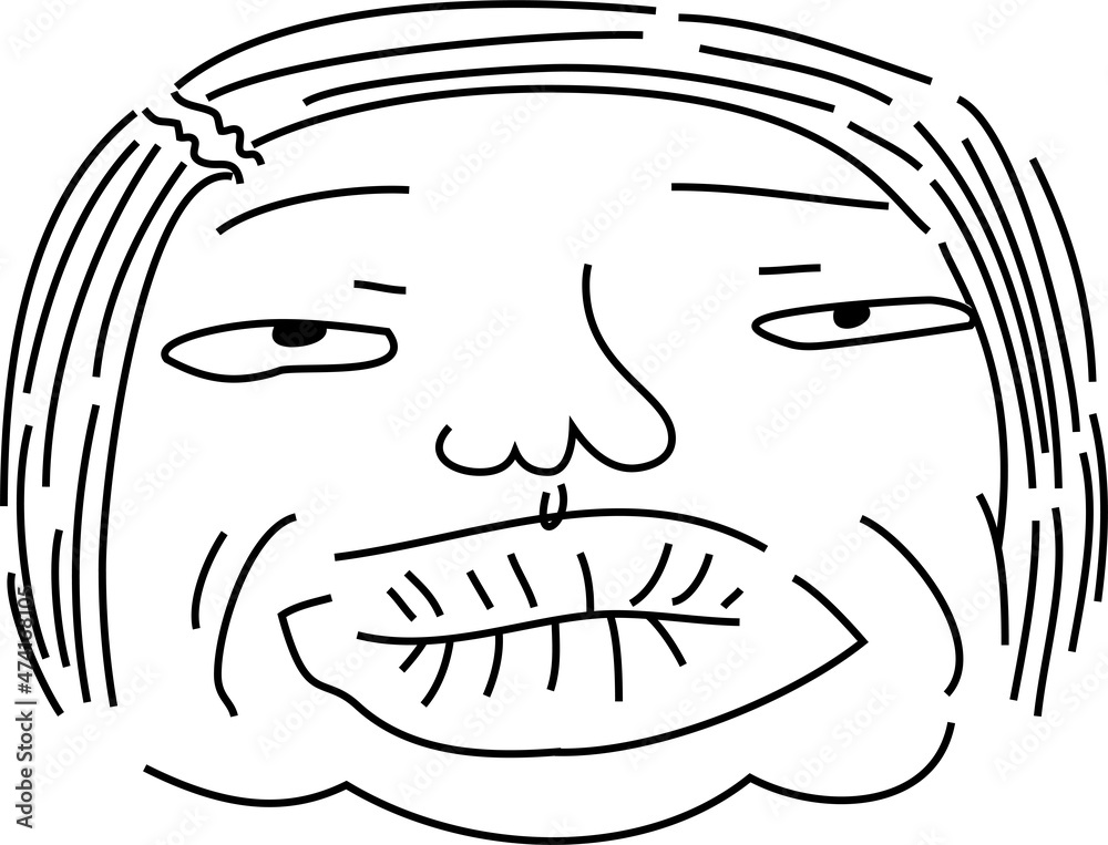 面白くて醜い人の顔 面白くて醜い人の顔