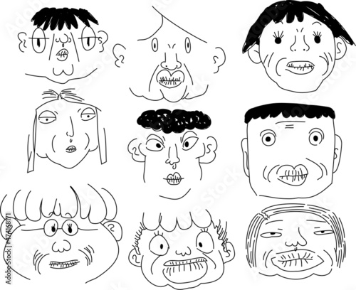 面白くて醜い人の顔