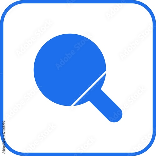 Table Tenis Glyph Round Corner Vector Icon Design