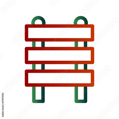 Fence Line Gradient Vector Icon Design
