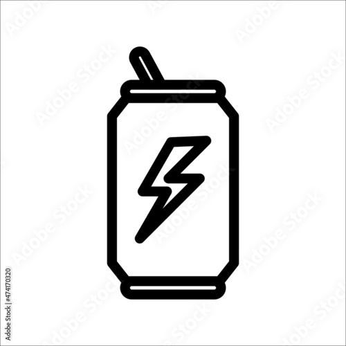 Energy Drink Line Vector Icon Design