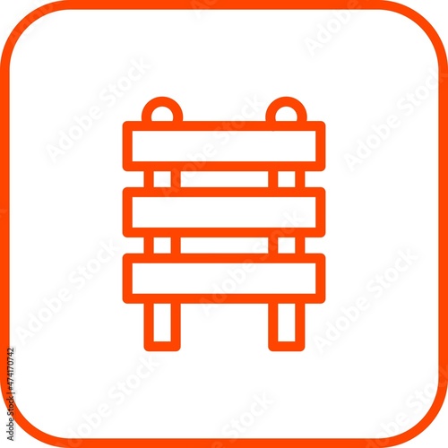 Fence Line Round Corner Vector Icon Design