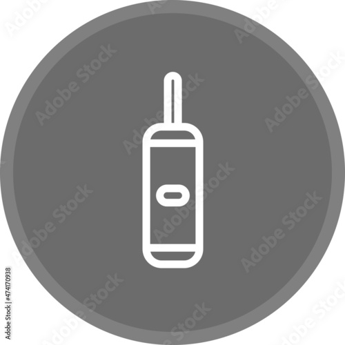 Boxing Bag Line Circle Grey Vector Icon Design