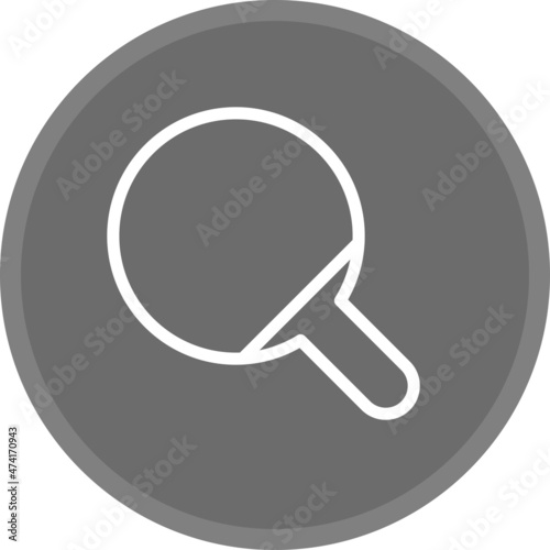 Table Tenis Line Circle Grey Vector Icon Design