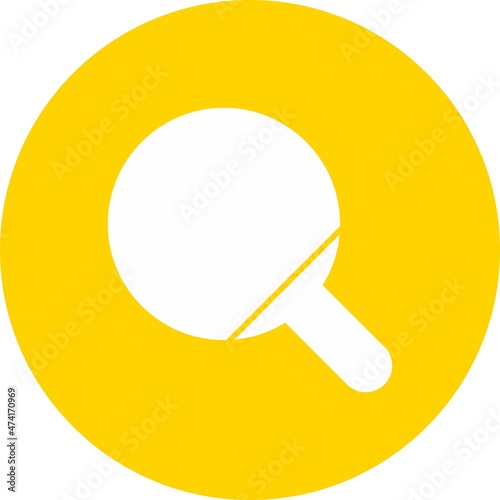 Table Tenis Glyph Circle Vector Icon Design