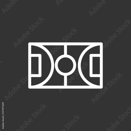 Football Field Line Inverted Vector Icon Design