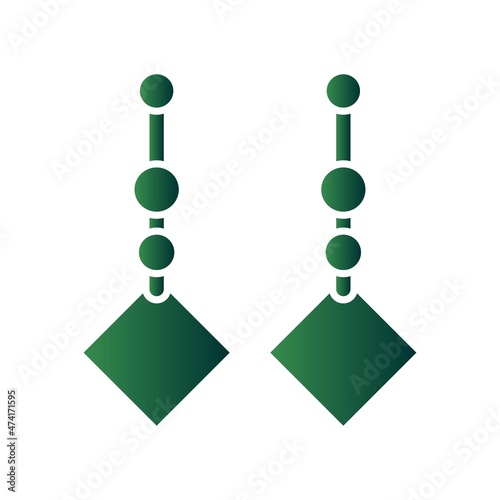 Ear Rings Glyph Gradient Vector Icon Design