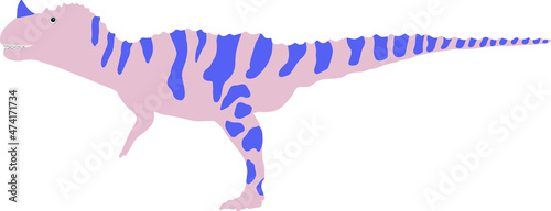 Vector illustration of tyrannosaurus in a trendy bright colors: very peri, pink. Soft colors, gentle cute dino for kids products, textile and fabric print