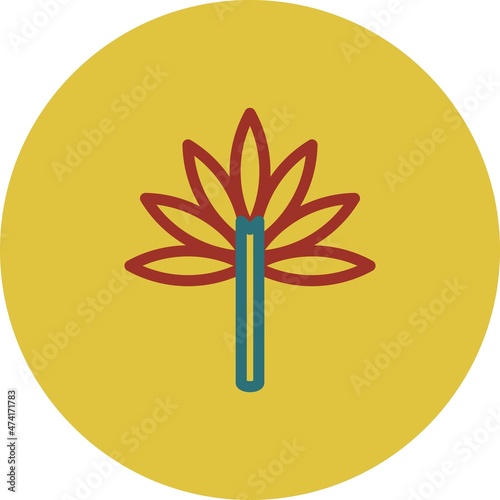 Cannabis Line Two Color Vector Icon Design