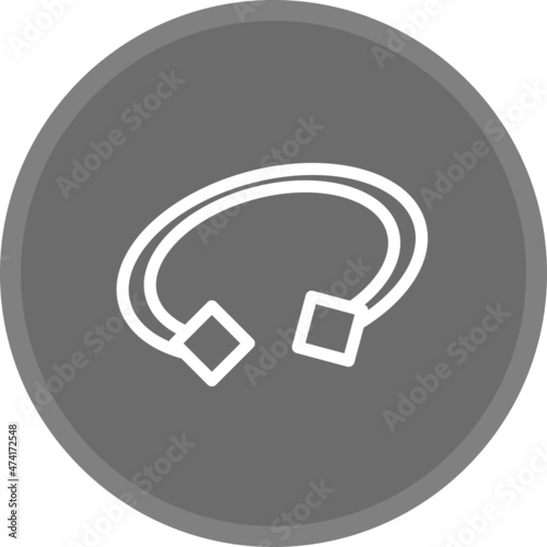 Bracelet Line Circle Grey Vector Icon Design
