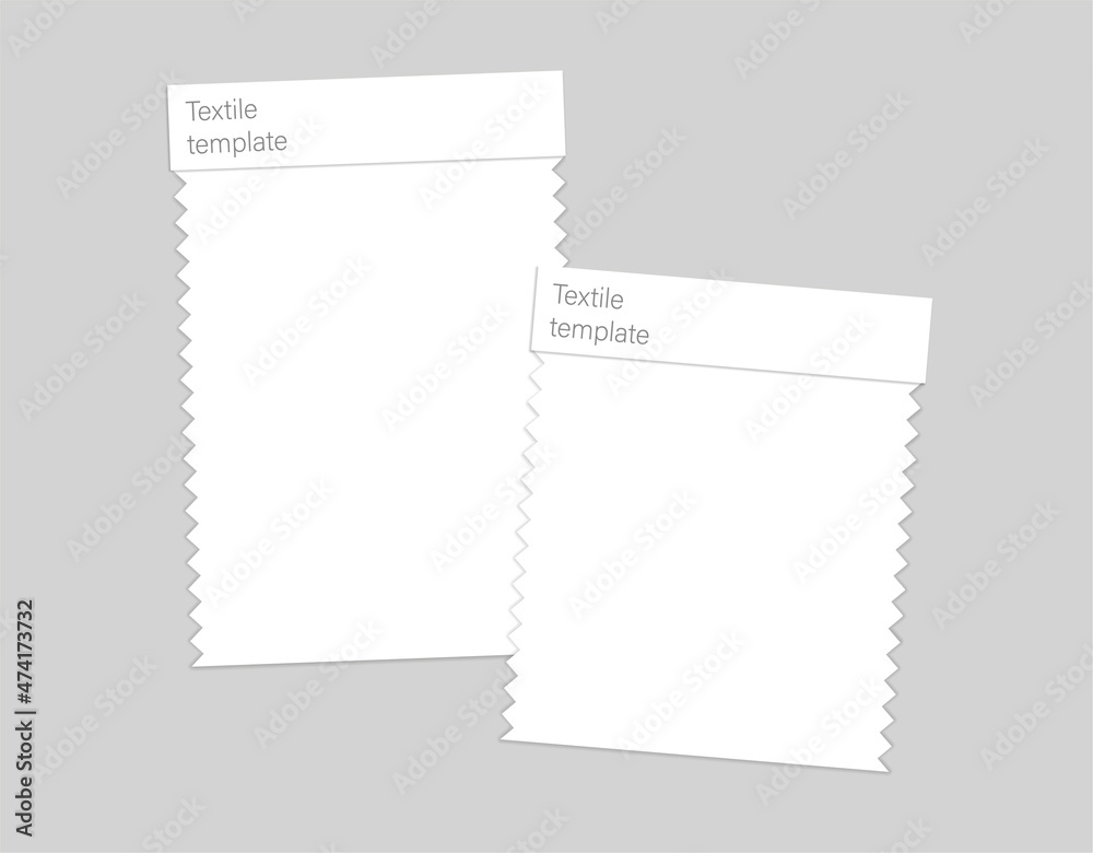 Textile swatches for your design. Two white Fabric samples. Mood Board Mockup. Vector Blank Template. EPS10. Textile swatches for your design. Two white Fabric samples. Mood Board Mockup. Vector Blank Template. EPS10.