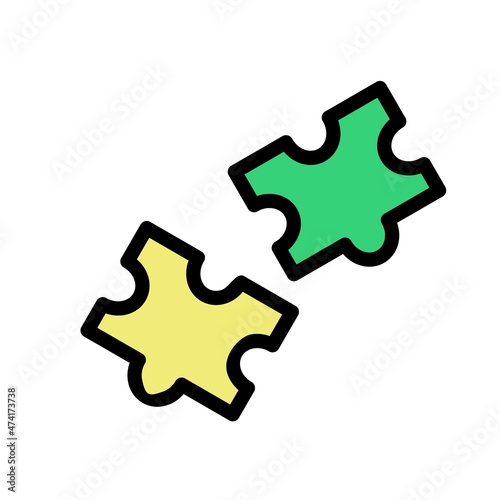 Puzzle Line Filled Vector Icon Design