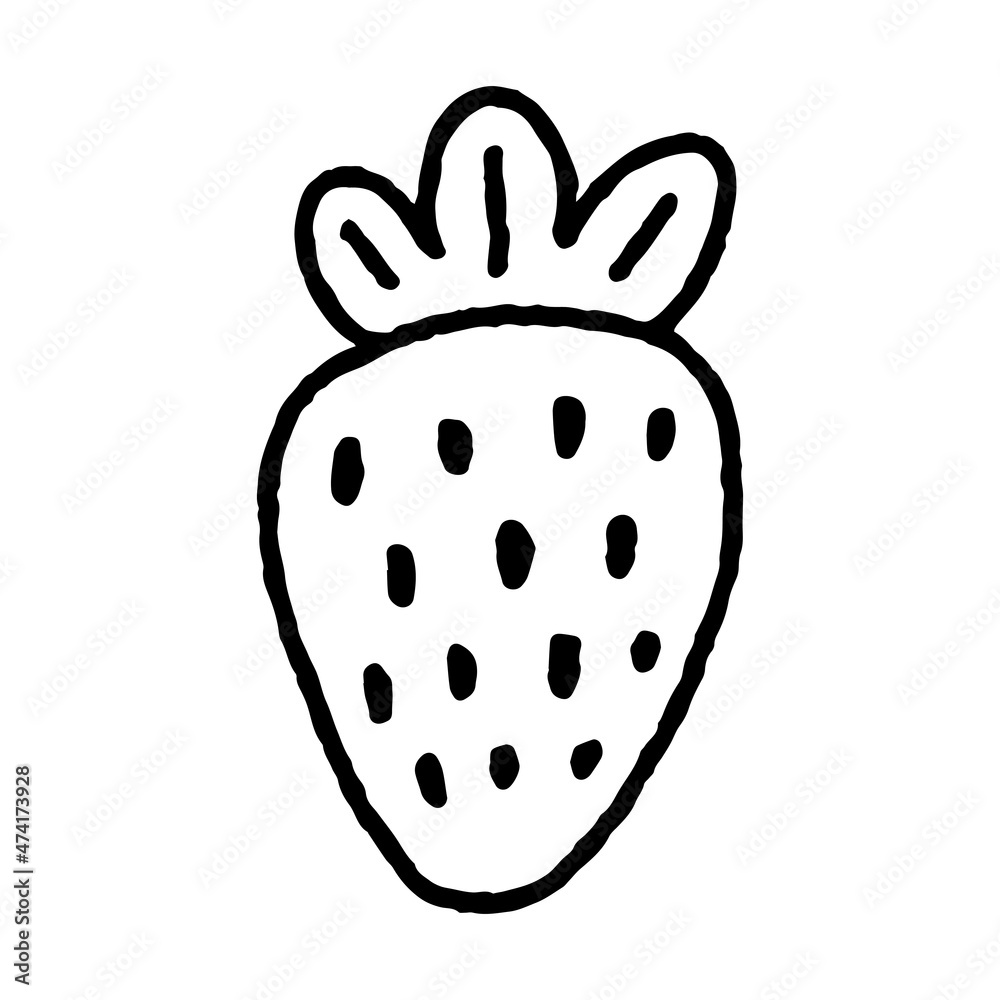 Hand Drawing Doodle Strawberry 1 Hand Drawing Doodle Strawberry 1