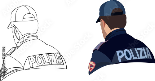 couple of young policemen on patrol -