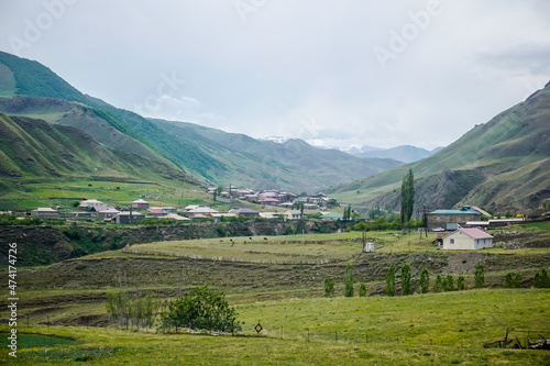 Wallpaper Mural View of the village of Richa and the mountains in Dagestan Torontodigital.ca