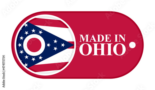 icon made in ohio, isolated on white background	