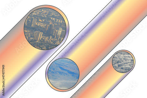 The illustration is based on a photo of Israel in several pictures. Business proposals for tourism.