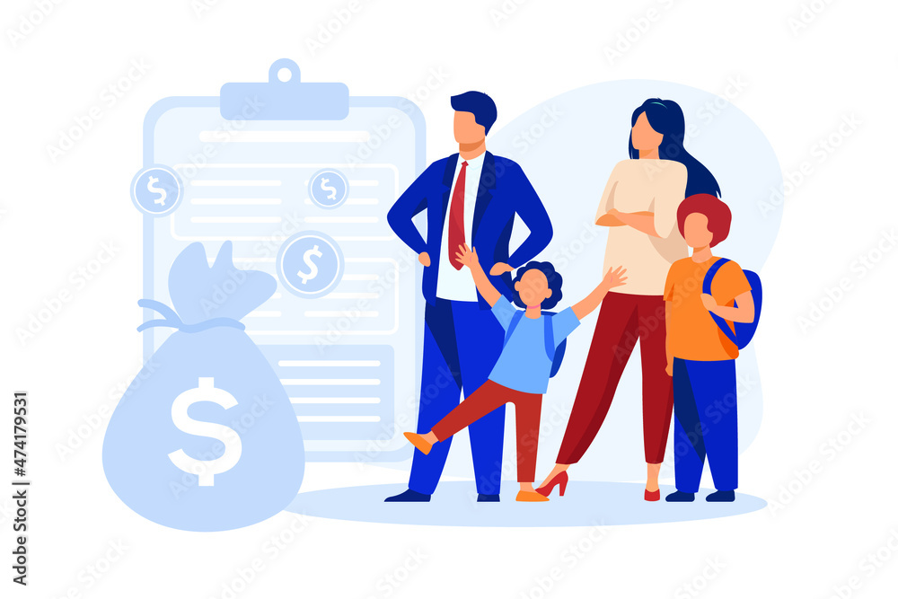 Family benefit illustration exclusive design inspiration