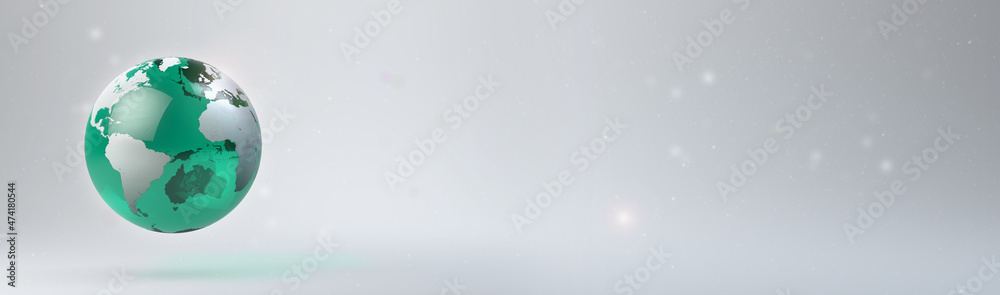 Fototapeta premium Aqua blue transparent Earth #02