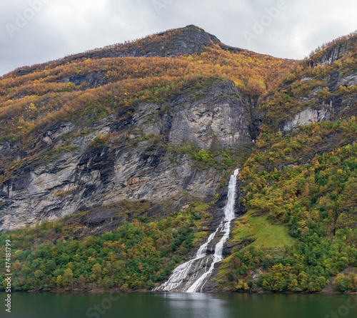 Brudesl  ret means bridal veil  it is the common name for a waterfall in Norway that flows into the geirangerfjord opposite the Seven Sisters  waterfall