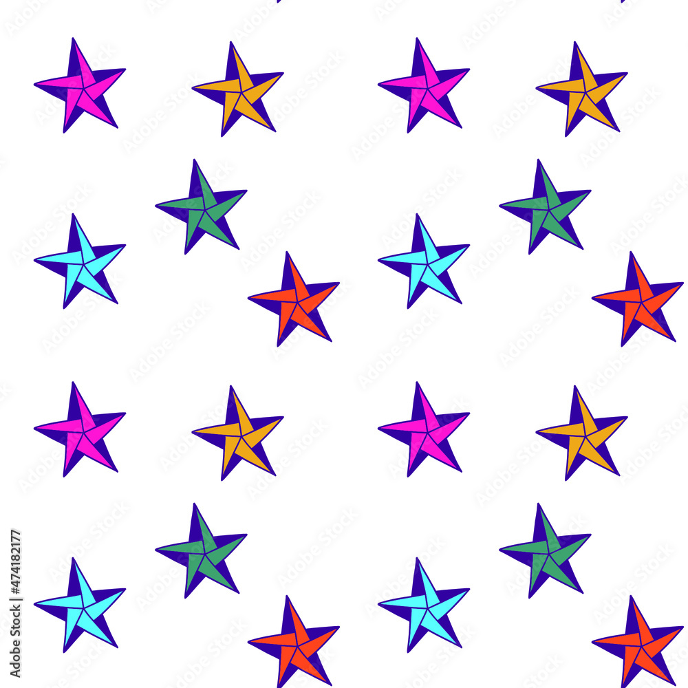black and white pattern with silhouettes of stars for printing for packaging and decoration black and white pattern with silhouettes of stars for printing for packaging and decoration