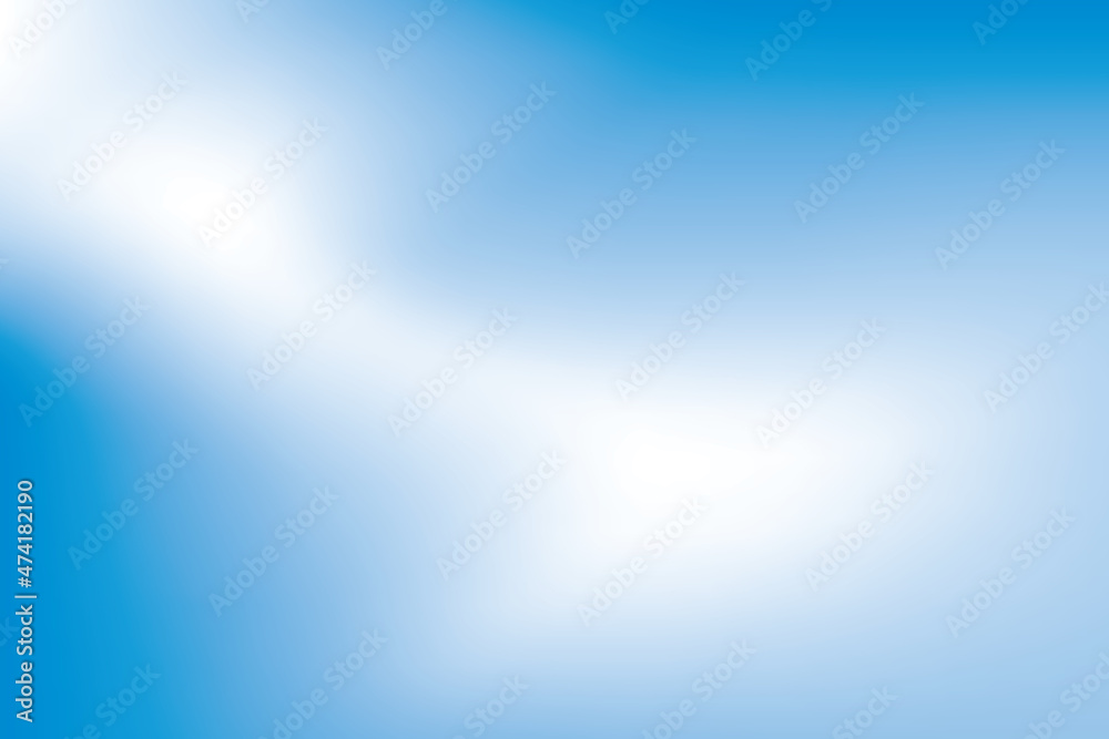 Abstract gradient blue and white color background. Vector illustration.