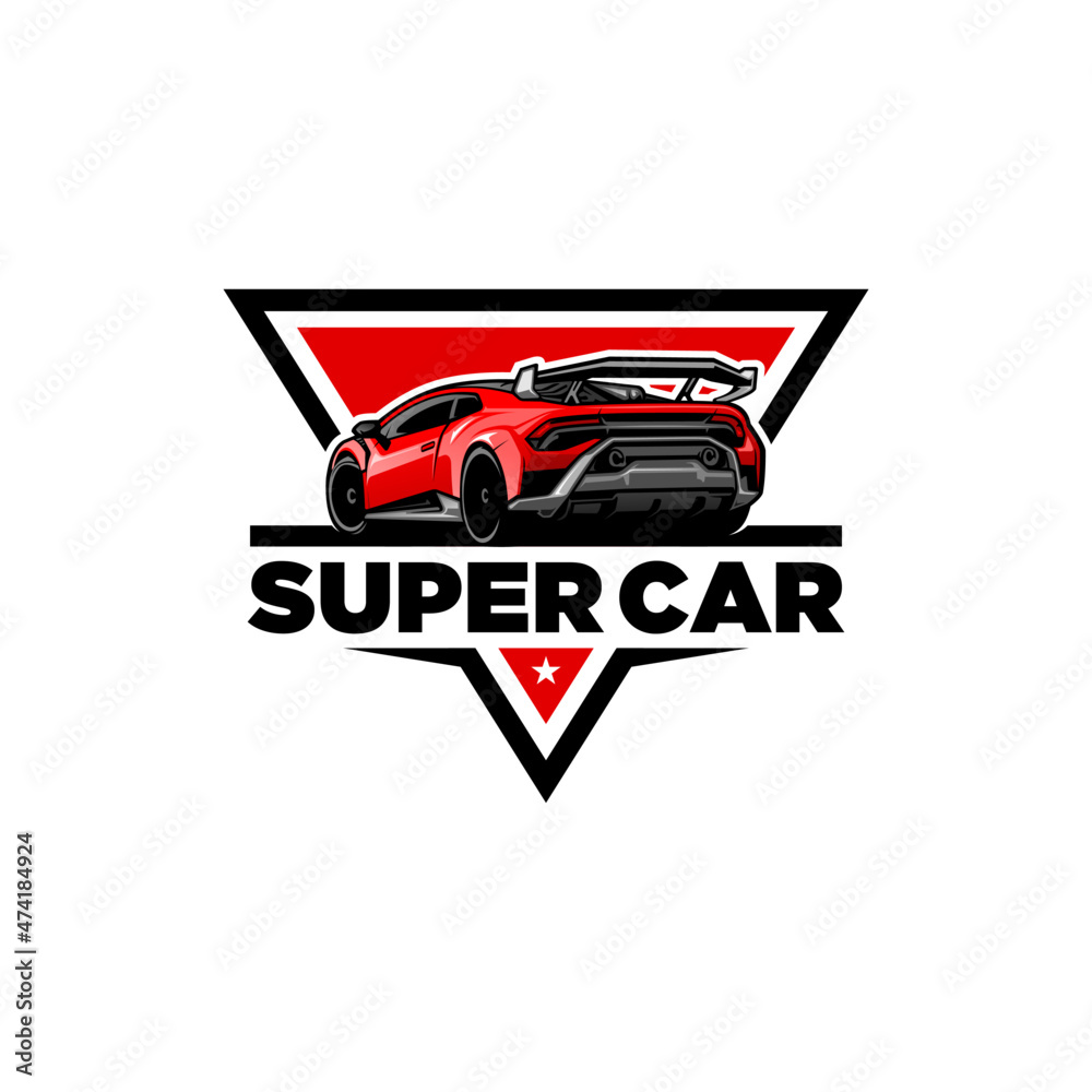 sport car, super car isolated logo vector, best for car community or club Stock Vector Adobe Stock