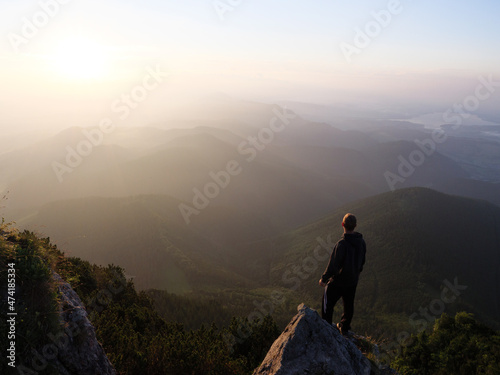 hiker in the mountains