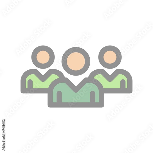 People Line Filled LightVector Icon Design photo