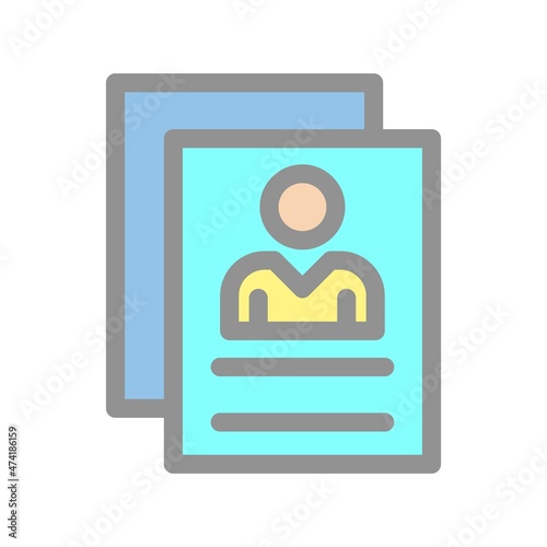 Sheet Line Filled LightVector Icon Design photo