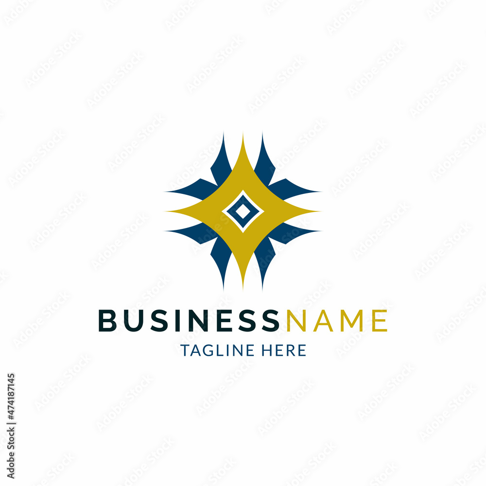 Obraz premium Business name logo design vector illustration
