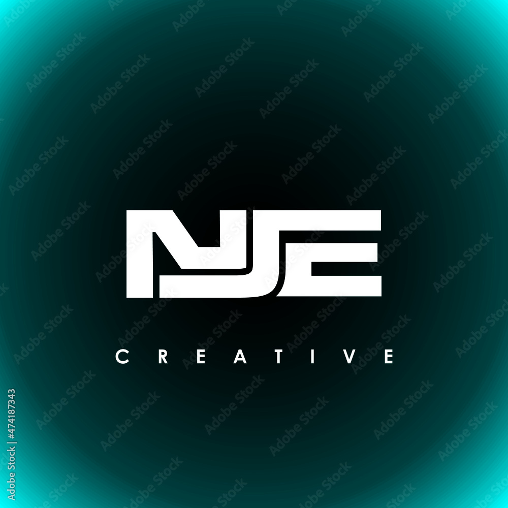 NJE Letter Initial Logo Design Template Vector Illustration