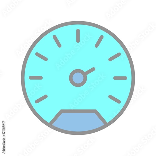 Speed Meter Filled Light Vector Icon Design