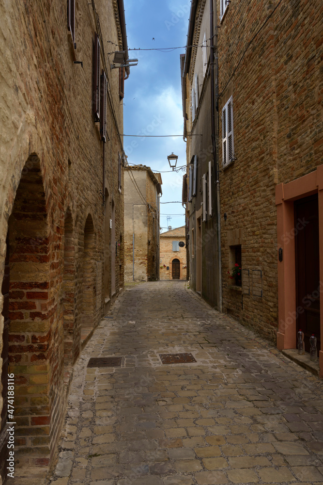 Moresco, medieval village in Fermo province, Marche, Italy