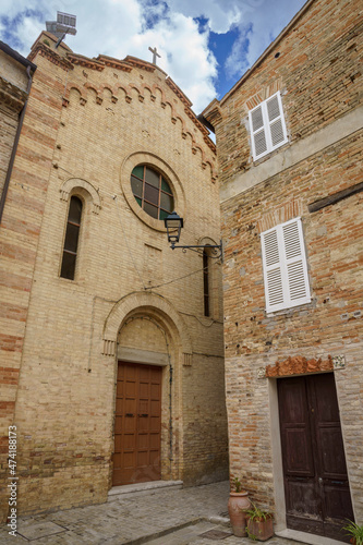 Moresco  medieval village in Fermo province  Marche  Italy