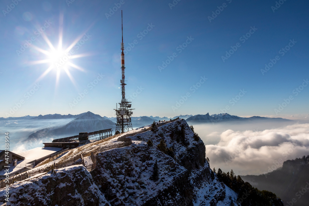 Obraz premium mountain peak Niederhorn in the bernese alps, Switzerland