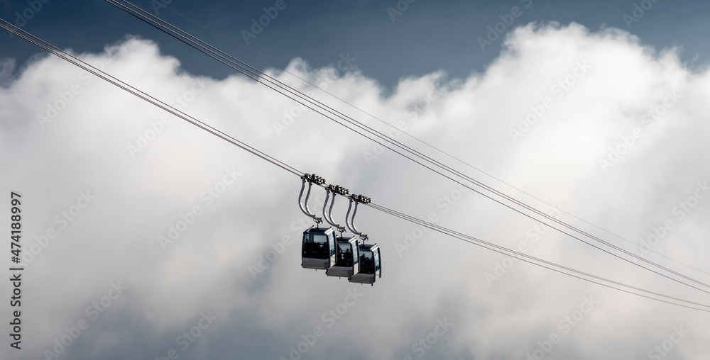 cable car on mountain niederhorn in switzerland cable car on mountain niederhorn in switzerland