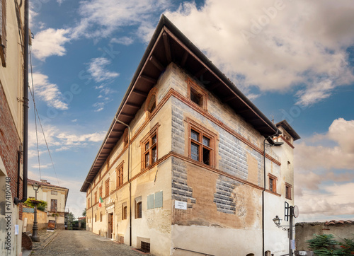 Obraz na plátne Saluzzo, Cuneo, Italy - October 19, 2021: Casa Cavassa (16th century) is home to