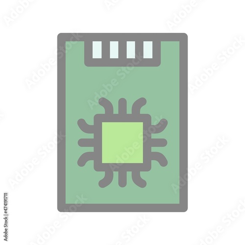 Ssd Filled Light Vector Icon Design