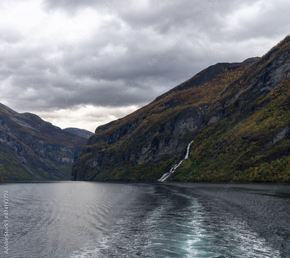Brudesløret means bridal veil, it is the common name for a waterfall in Norway that flows into the geirangerfjord opposite the Seven Sisters' waterfall