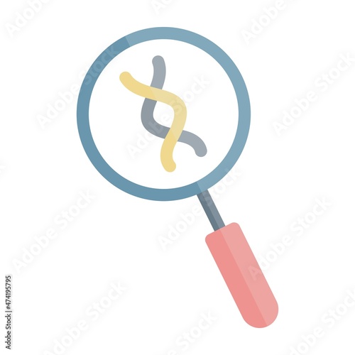 Dna Flat Light Vector Icon Design
