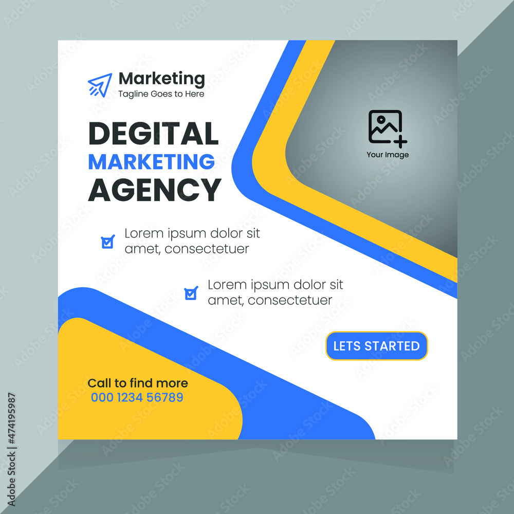 Fototapeta premium Marketing Social Media Post Design