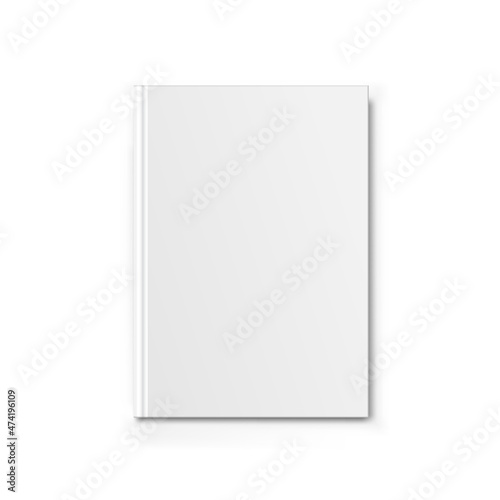 Book mockup icon in flat style. Cover template vector illustration on white isolated background. Blank notebook sign business concept.