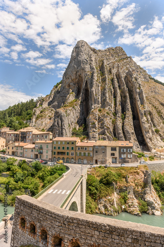 The Rocher de La Baume above the Durance at Sisteron in Provence.