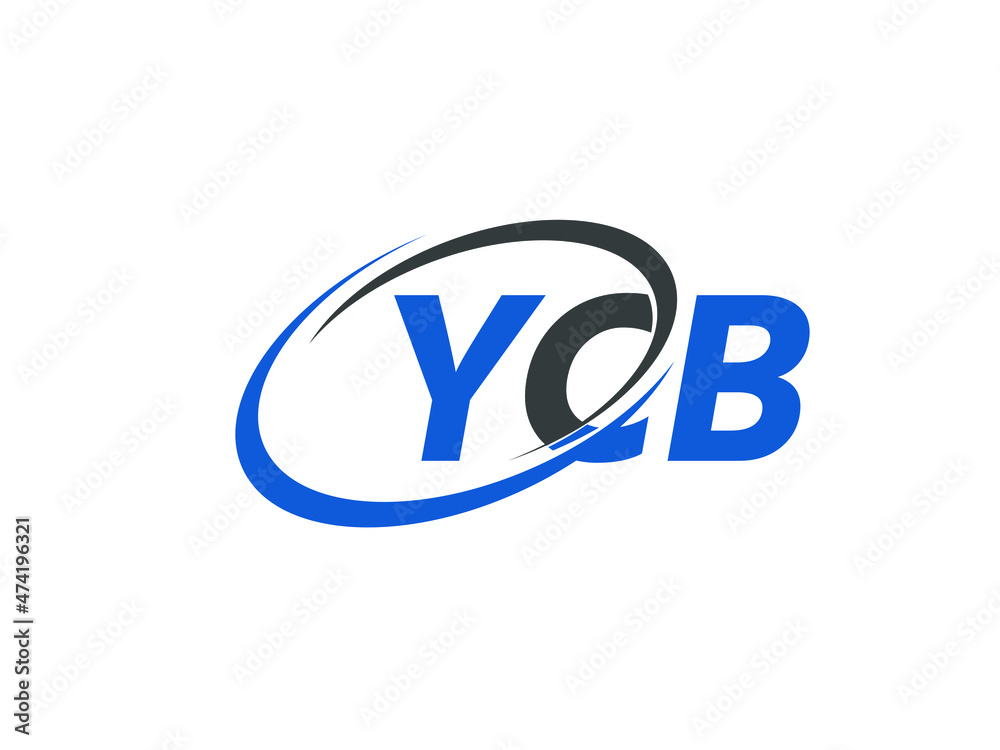 YCB letter creative modern elegant swoosh logo design YCB letter creative modern elegant swoosh logo design