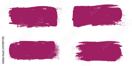 Purple brush stroke set isolated on background. Collection of trendy brush stroke vector for purple ink paint, grunge backdrop, dirt banner, watercolor design and dirty texture. Brush stroke vector