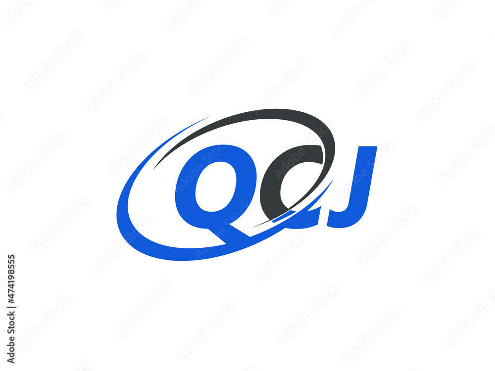 QCJ letter creative modern elegant swoosh logo design QCJ letter creative modern elegant swoosh logo design