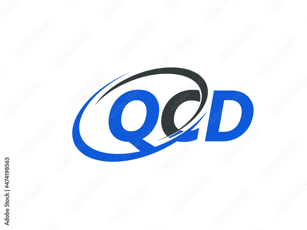 QCD letter creative modern elegant swoosh logo design QCD letter creative modern elegant swoosh logo design