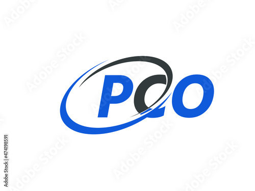 PCO letter creative modern elegant swoosh logo design